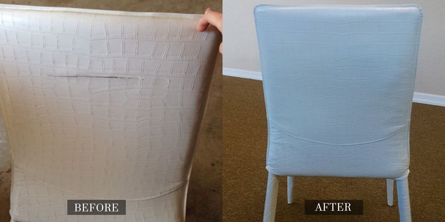 Cut in Leather Chair Fixed